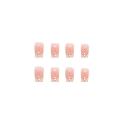 Pink Transparent Simple Wearable Nail Stickers