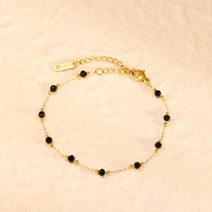 Obsidian Bead Bracelet for Women