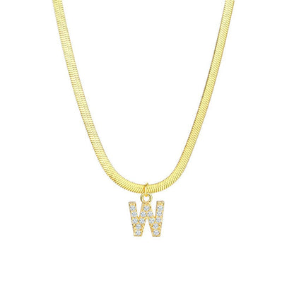 26 English letters necklace copper