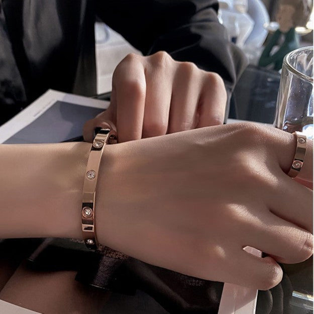 Titanium Steel Zircon Classic Boho Light-Luxury Bracelet