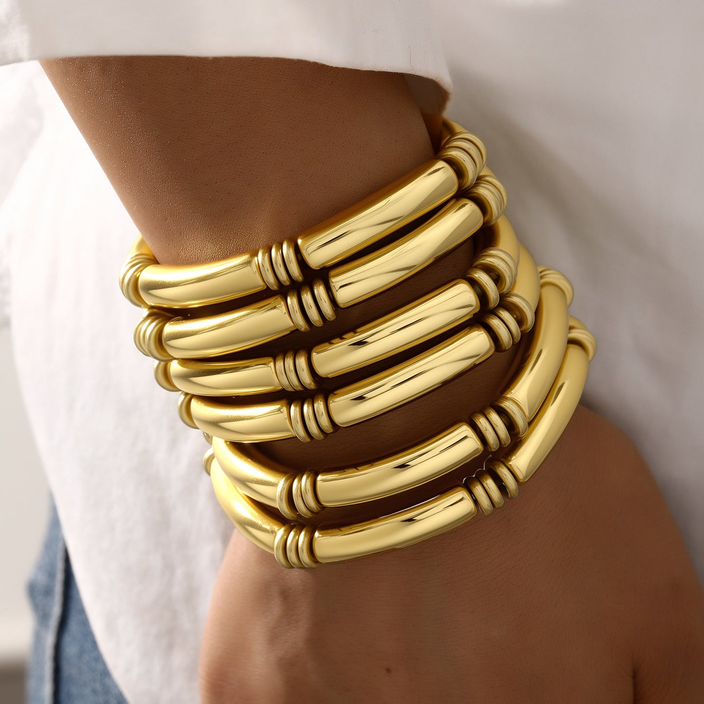 Multi-Layer Round Beaded Bracelet