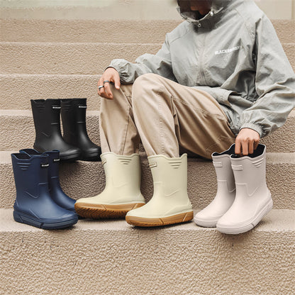 Thick-soled wear-resistant rain boots for men