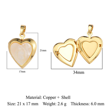 Copper zircon pendant peach heart owl DIY