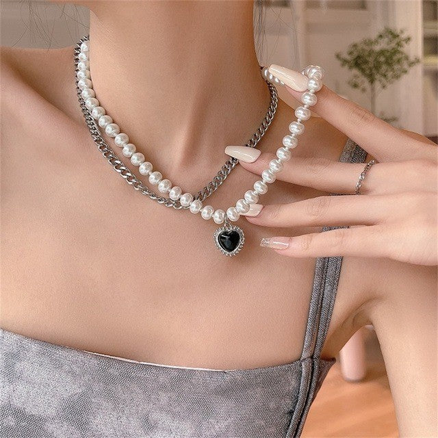 Rhinestone Star Double-Layer Necklace