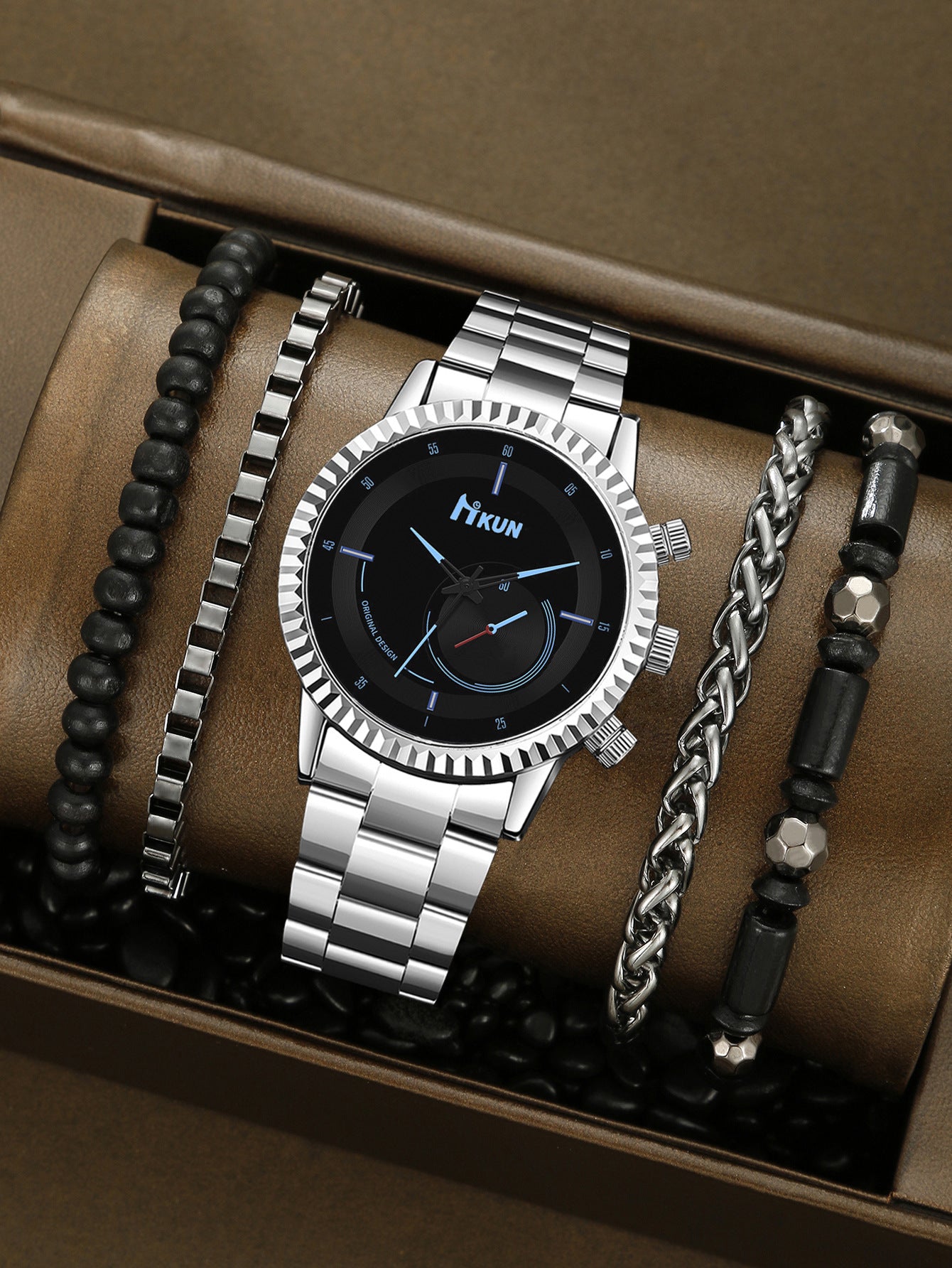 Watch Creative Personality Alloy Bracelet Set