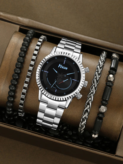 Watch Creative Personality Alloy Bracelet Set