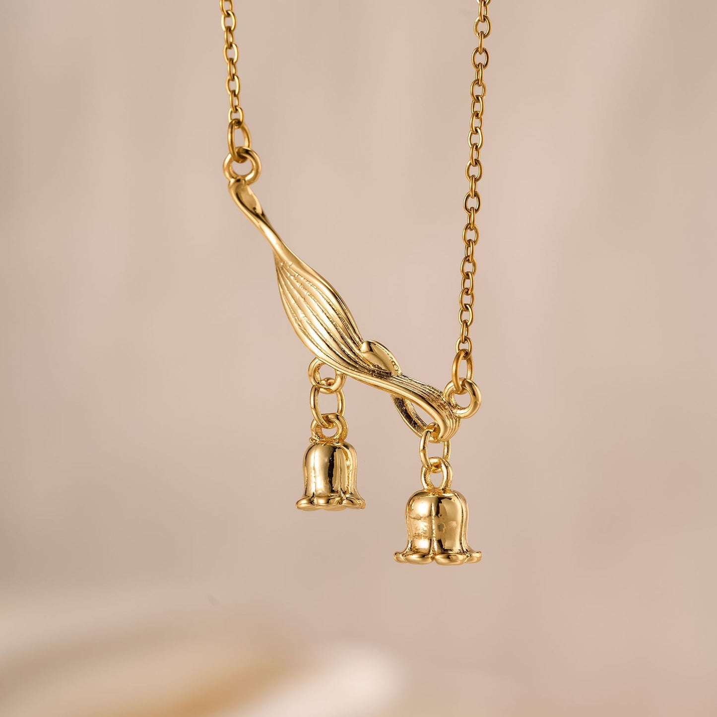 Flower Bell Pendant Necklace