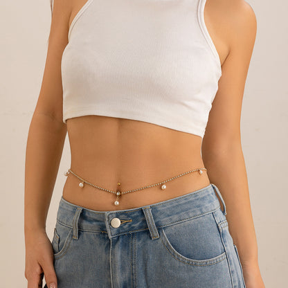 Alloy Tassel Pendant Waist Chain BodyChain
