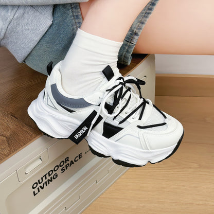 Zapatillas casual de mujer de suela gruesa zapatos de moda versátiles 