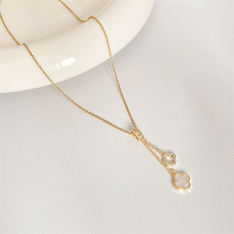 Women's Tarnish-Resistant Four-Leaf Clover Necklace