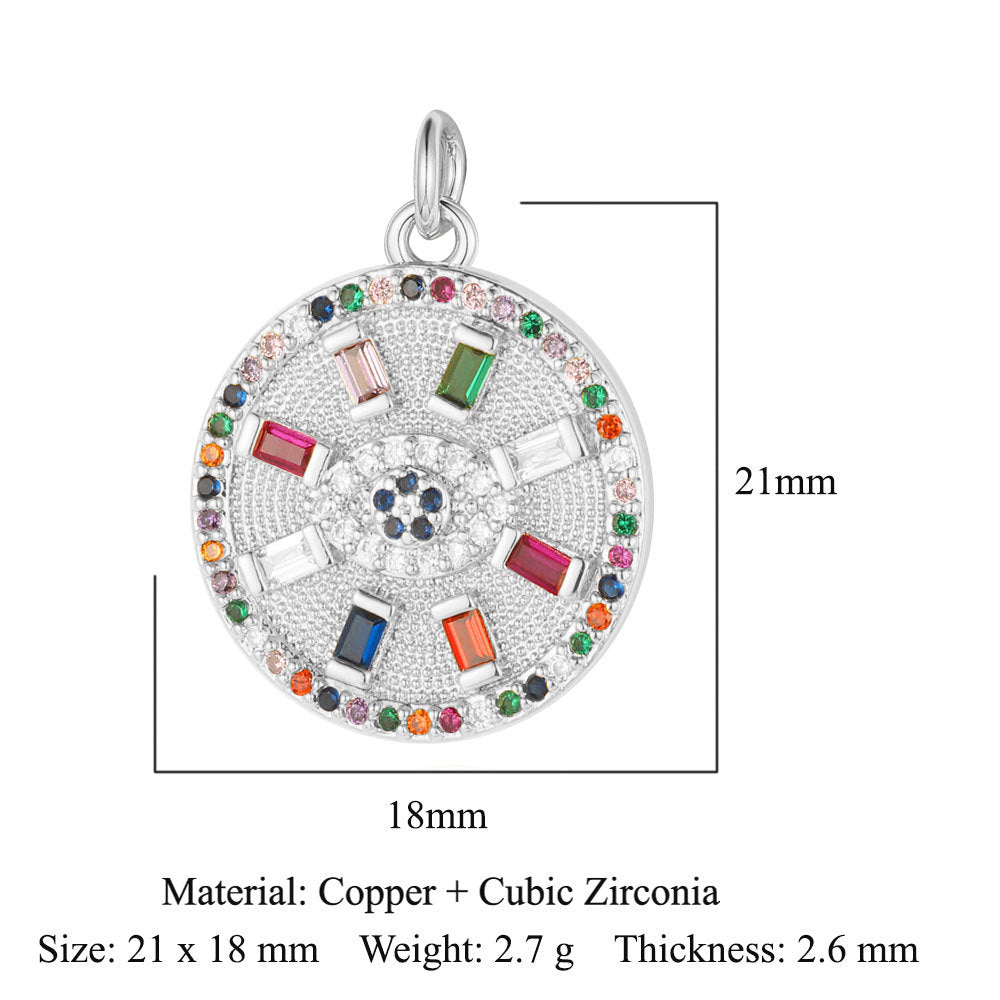 Bee Butterfly Dragonfly Copper Zircon Pendant Devil's Eye