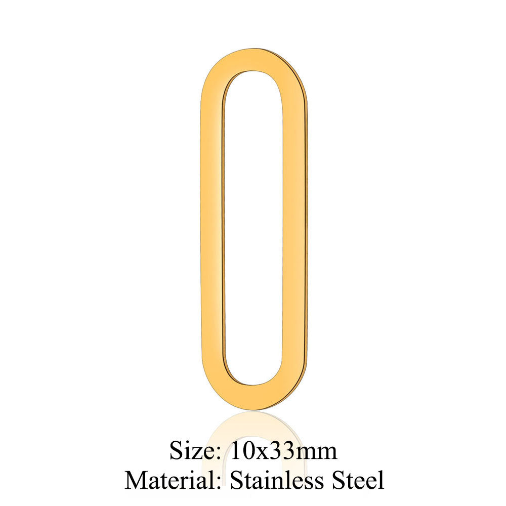 Colgante de acero de titanio con forma geométrica, 5 unidades por bolsa 