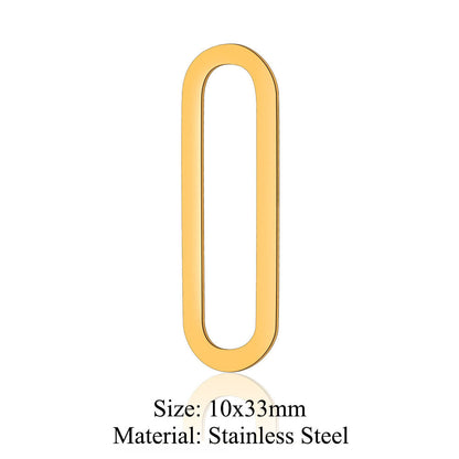 Colgante de acero de titanio con forma geométrica, 5 unidades por bolsa 