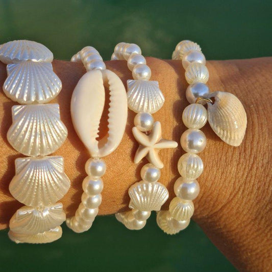 Bohemian Shell & Starfish Bracelet Set