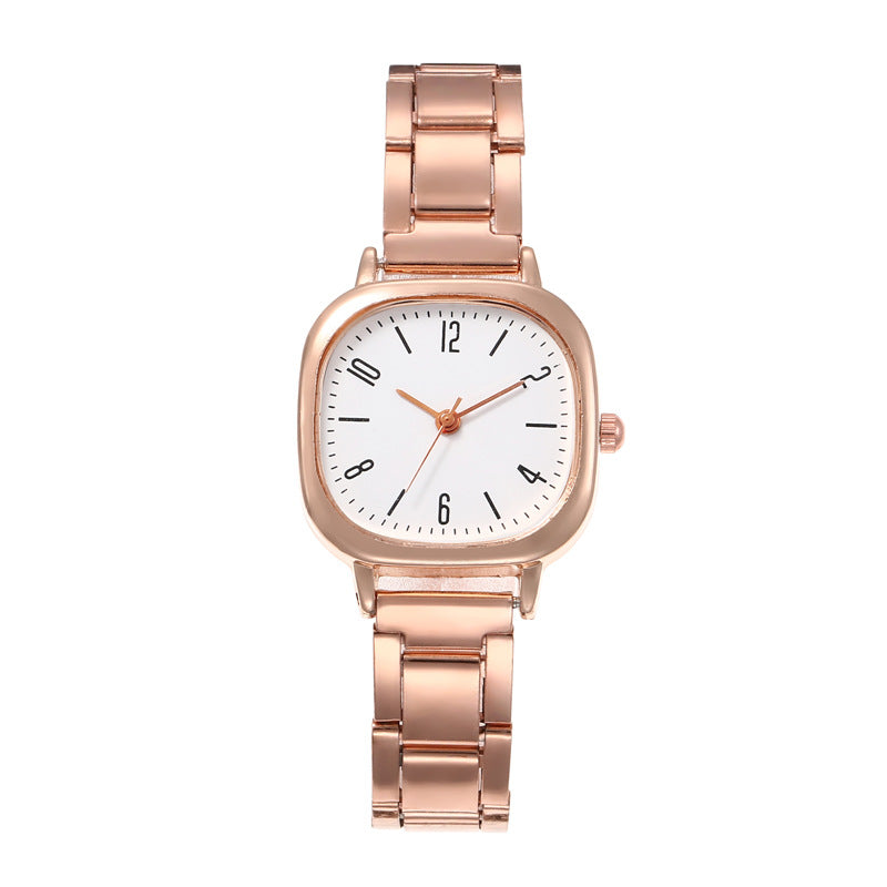 Reloj de cuarzo vintage cuadrado pequeño para mujer 