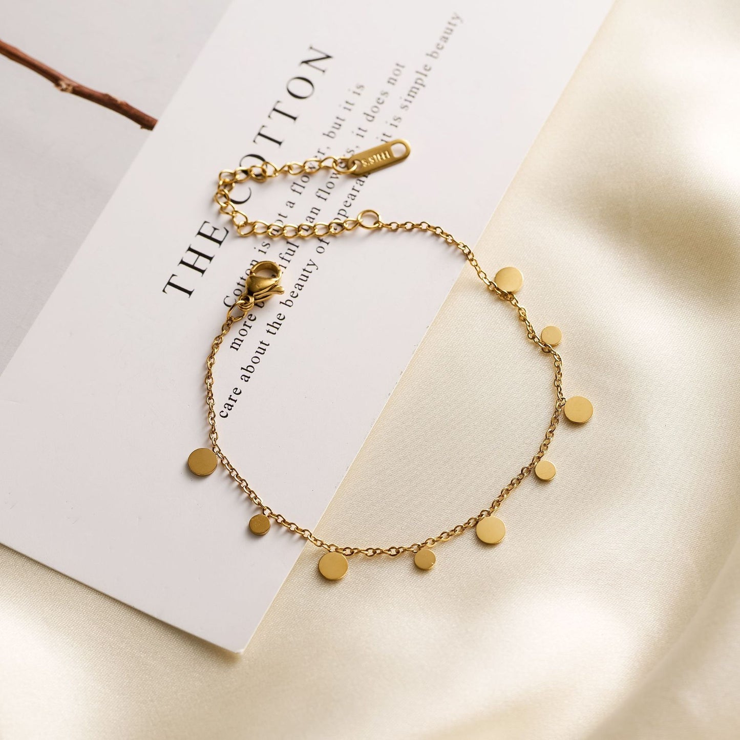 Titanium Steel Square Disc Necklace