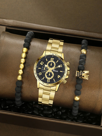 Automatic Mechanical Crown Bracelet Watch Set