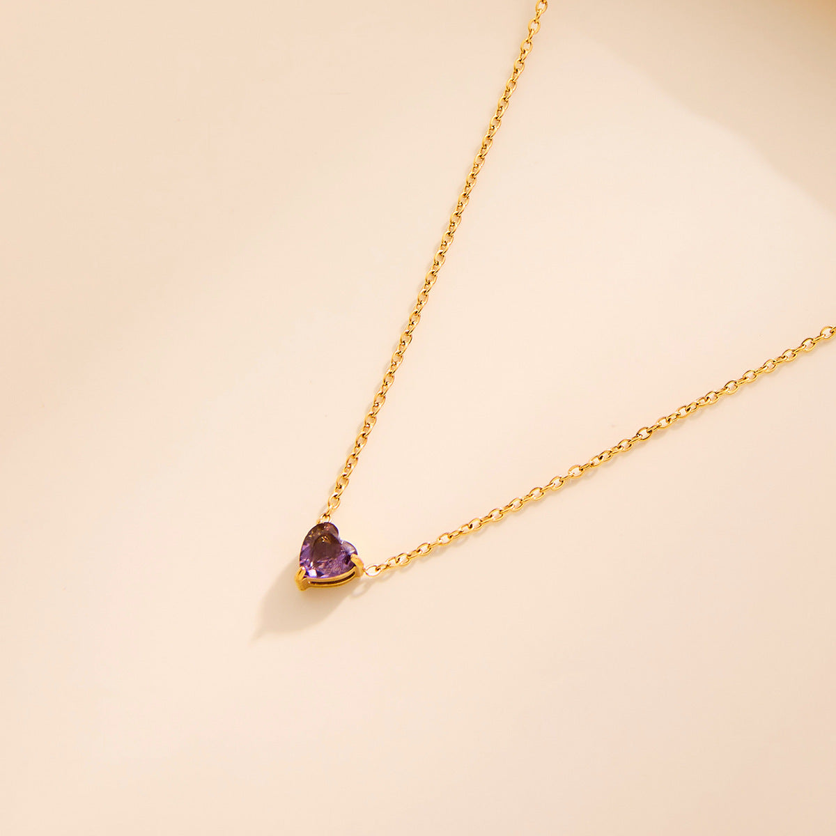 Color square crystal zircon fashion women's necklace