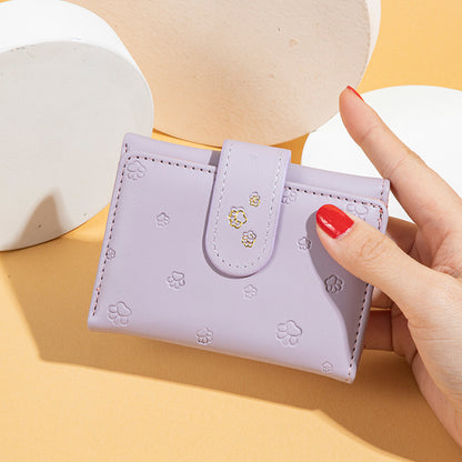 Wallet female short print cartoon