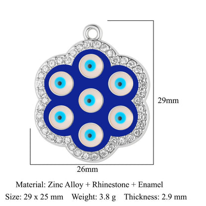 5 pcs/pack, dripping eyes, hang tags, alloy necklaces, pendants.