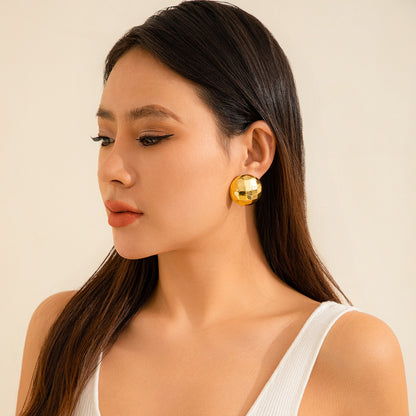 Cut square earrings