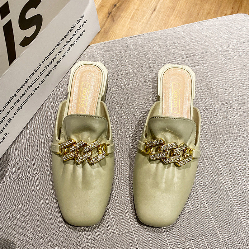 Chain beach sandals women