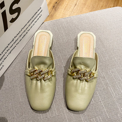 Chain beach sandals women