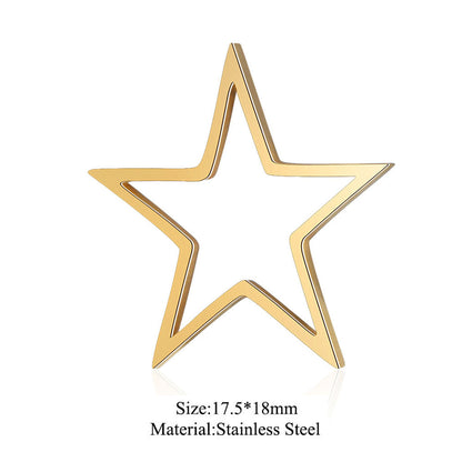 5 pcs/pack love star connection accessories titanium steel pendant