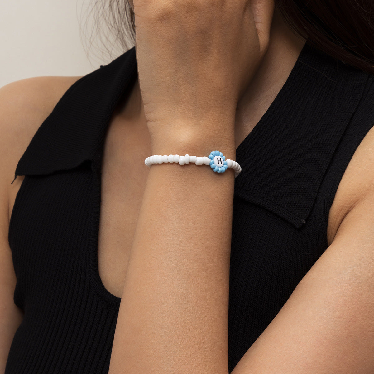 Acrylic letter beaded necklace