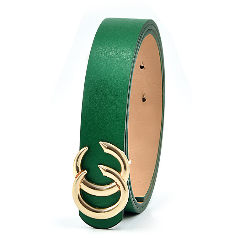 Faux leather decorative belt