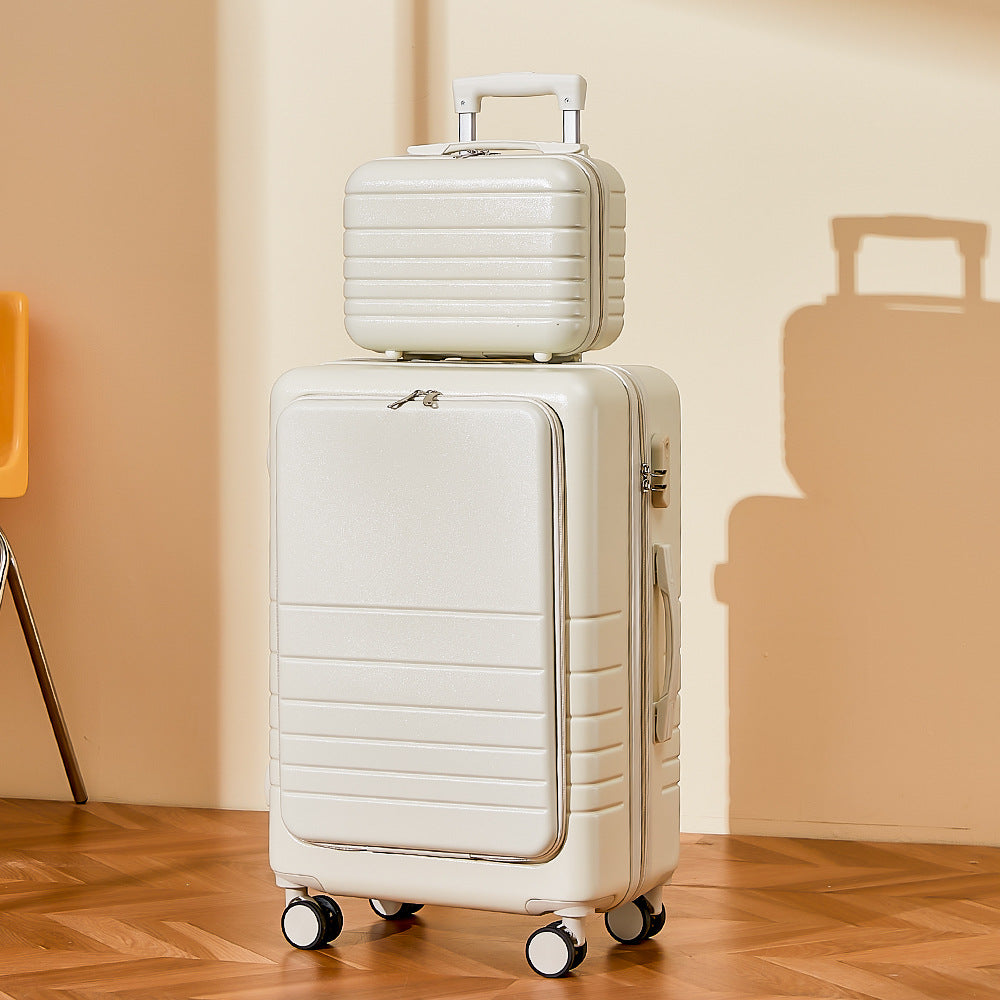 Front open suitcase for men and women