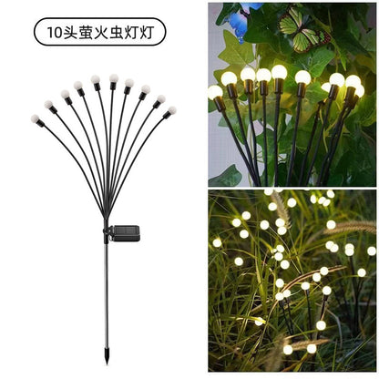 Lámpara LED para jardín Firefly solar transfronteriza 