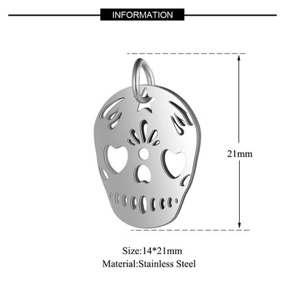 5 pcs/titanium steel jewelry map pineapple pendant accessories