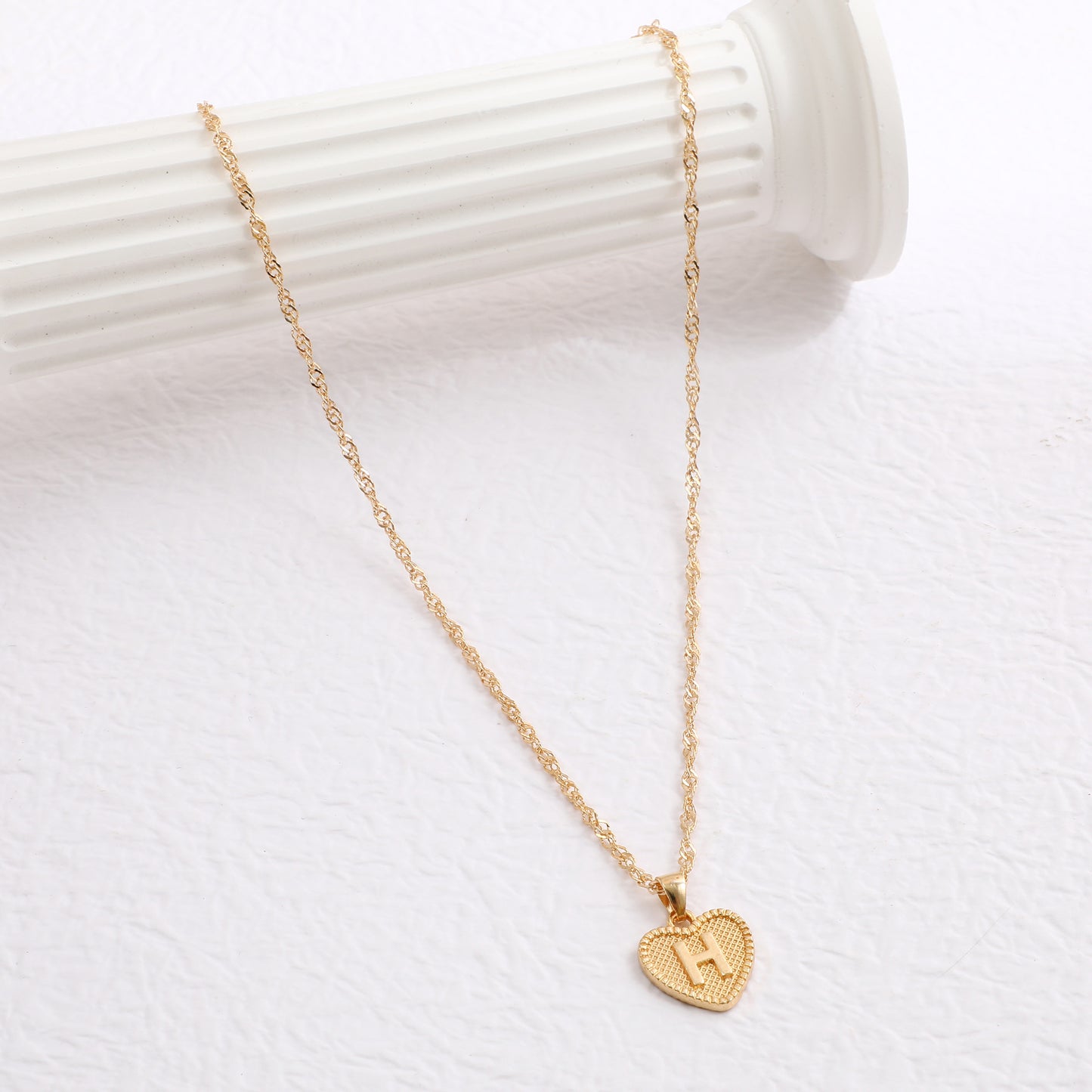 Love Heart Letter Necklace