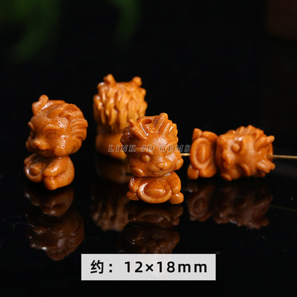Barbie sandalwood Sanbao Longfu Longyuan Baolong carving accessories