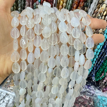 Crystal flat water drop 10*14MM 28pcs heterosexual loose beads