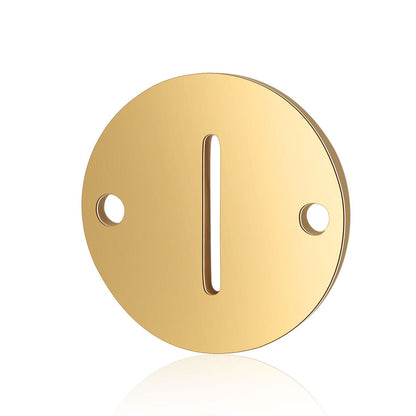 5 pcs/titanium steel English alphabet DIY pendant