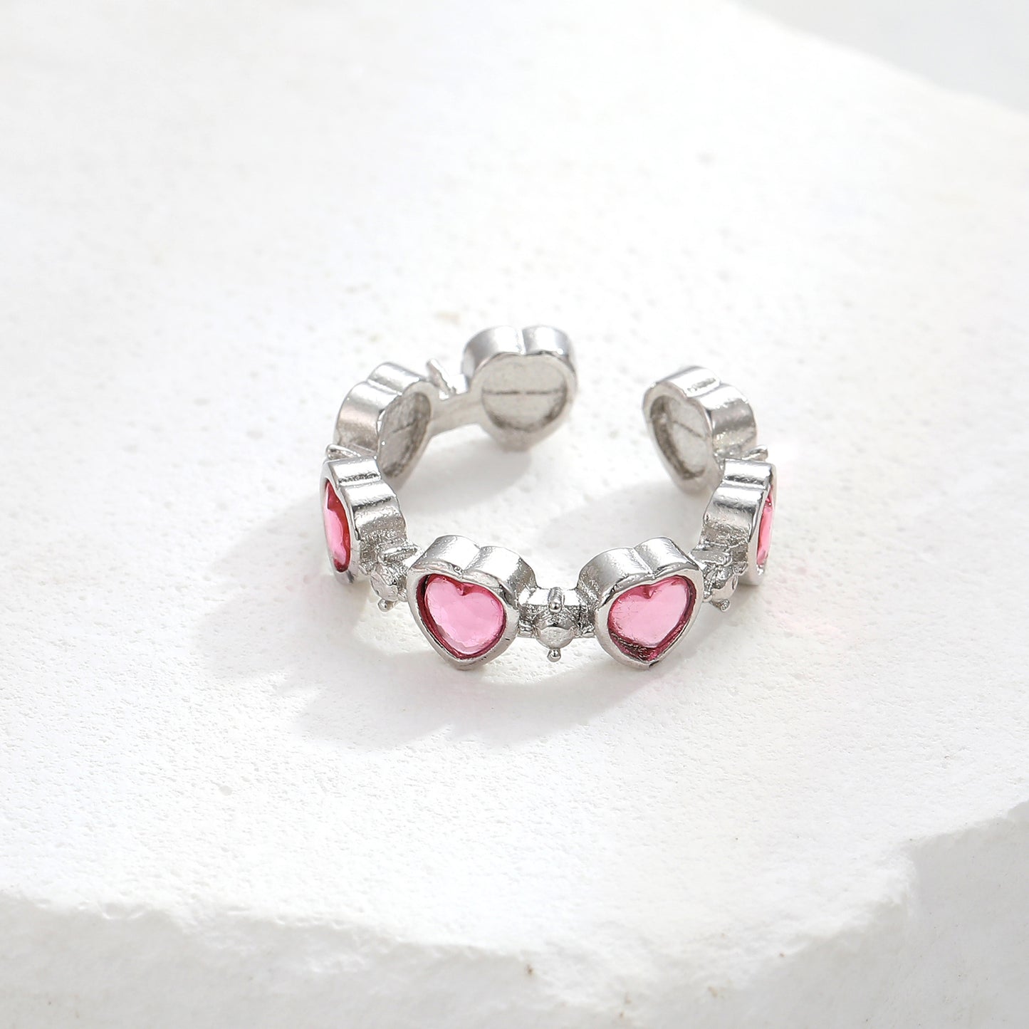 Pink Crown Adjustable Ring