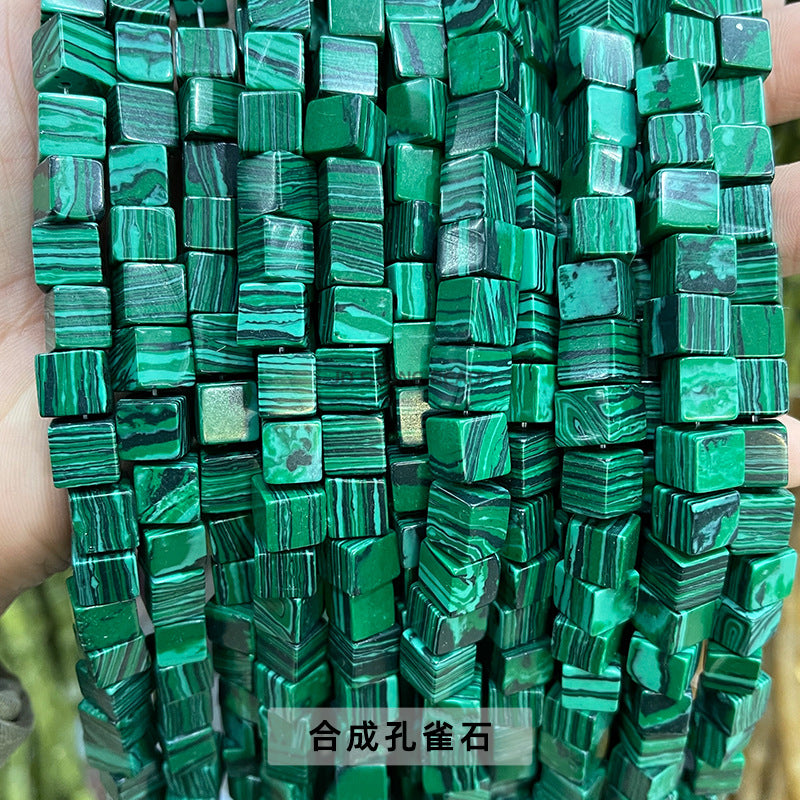 8Mm jade square crystal bracelet beads