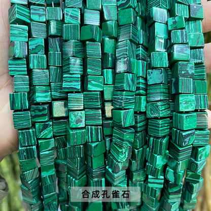 8Mm jade square crystal bracelet beads