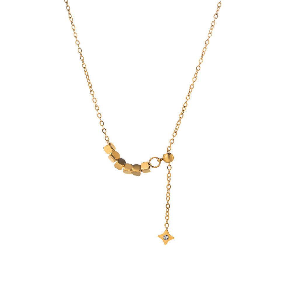 Stainless Steel Star Tassel Necklace