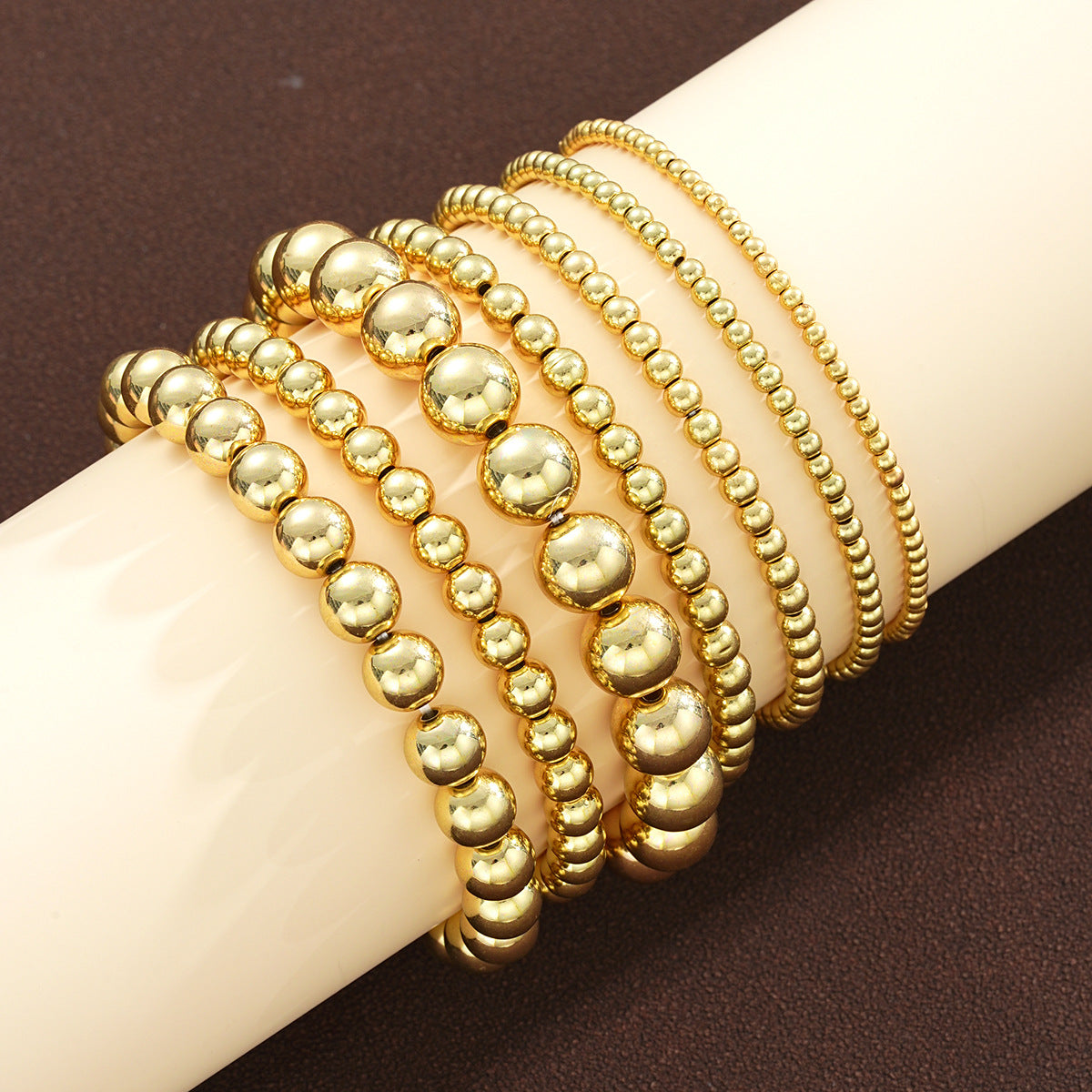 CCB Beaded 7-Piece Stackable Bracelet Set