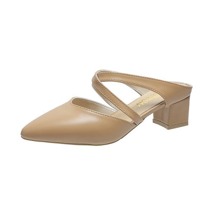 Thick Heel Cool Slippers Women's Fashion