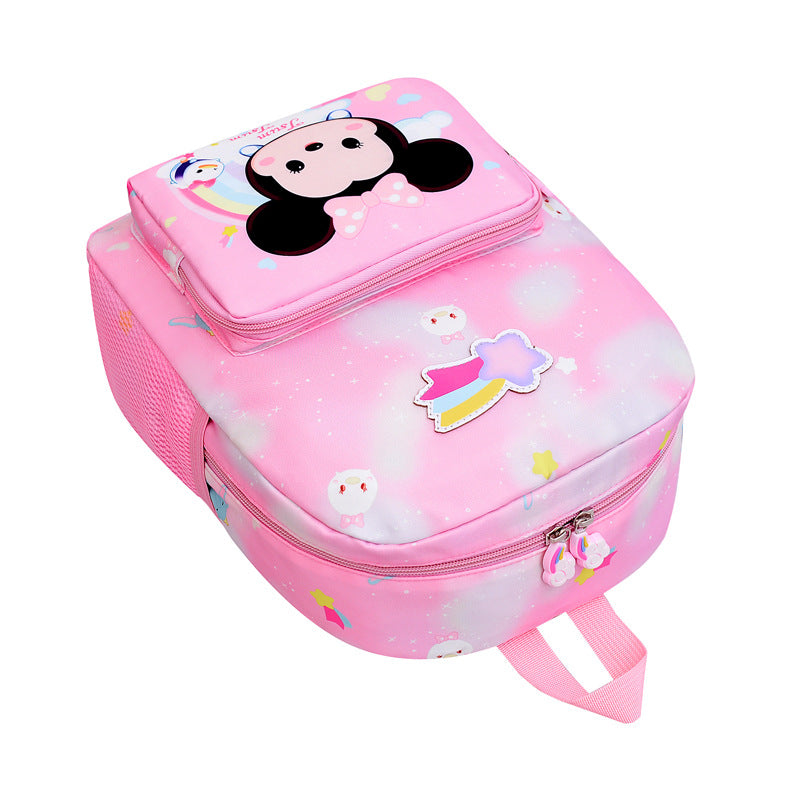 Cartoon cute gradient color children's schoolbag