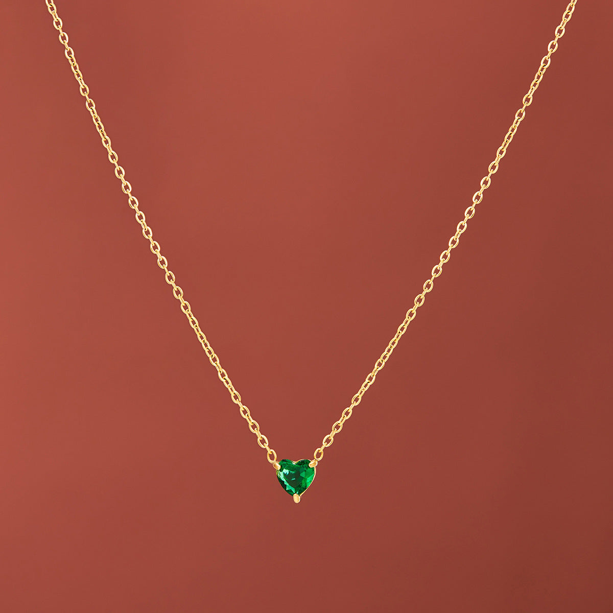 Color square crystal zircon fashion women's necklace