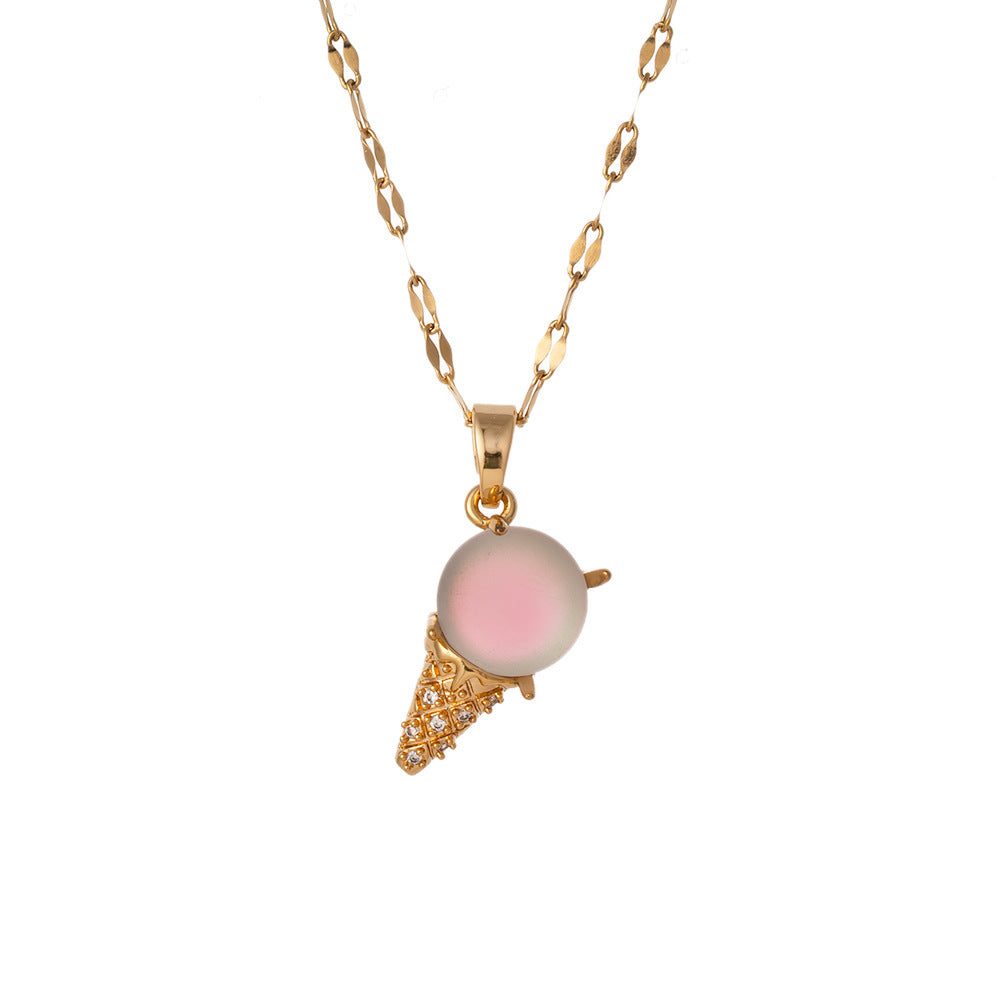 Ice cream novelty necklace girl
