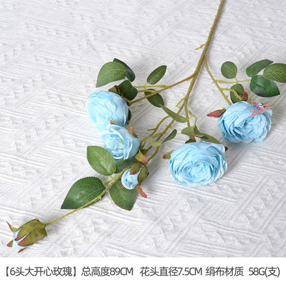Artificial flowers blue series flowers plastic flowers wholesale