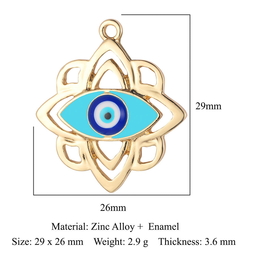 5 pcs/pack, dripping eyes, hang tags, alloy necklaces, pendants.
