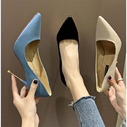 Temperament pointed high heels women