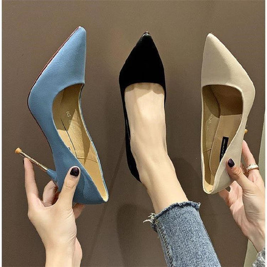 Temperament pointed high heels women